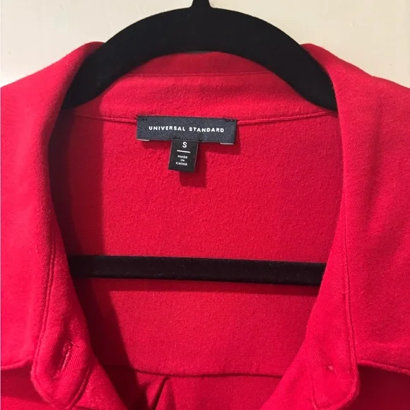 Universal Standard Liquid Jersey Top in Tomato Red - Picture 5 of 5